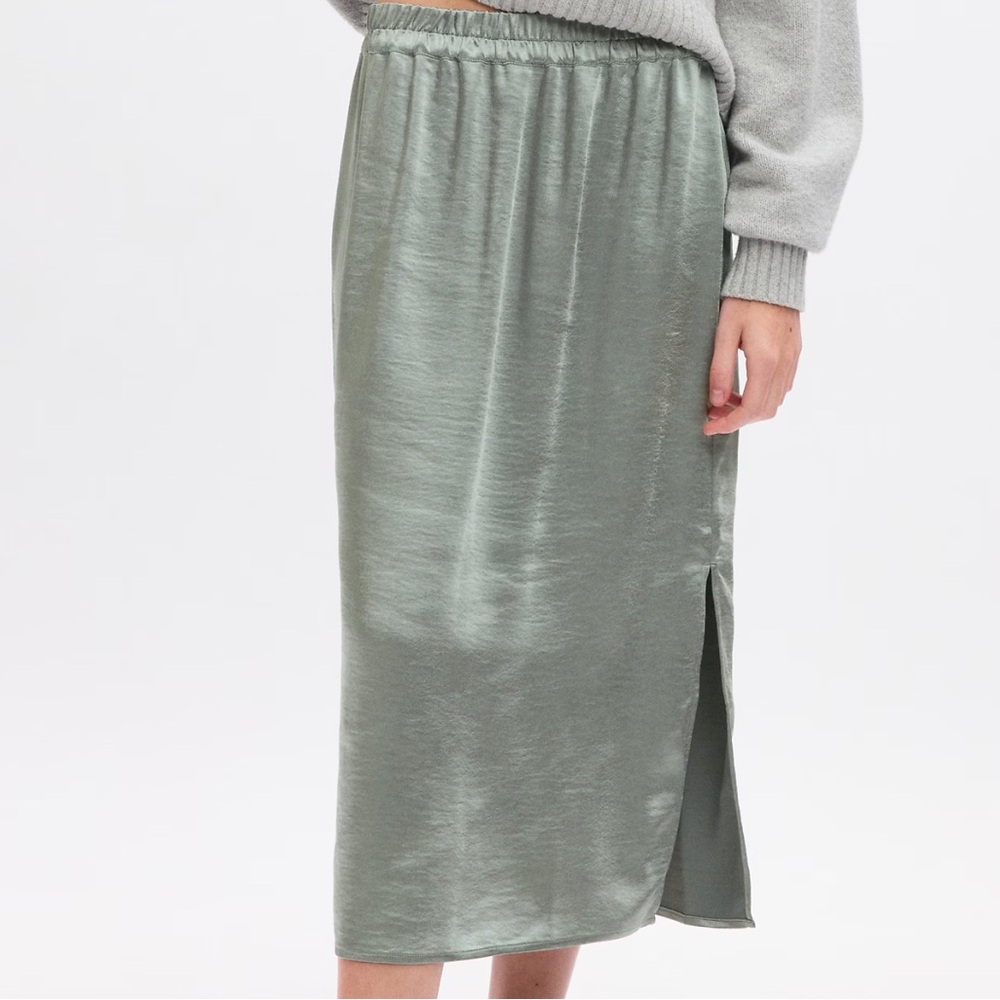 Satin Midi Skirt